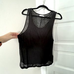Anine Bing black linen tank - size medium
